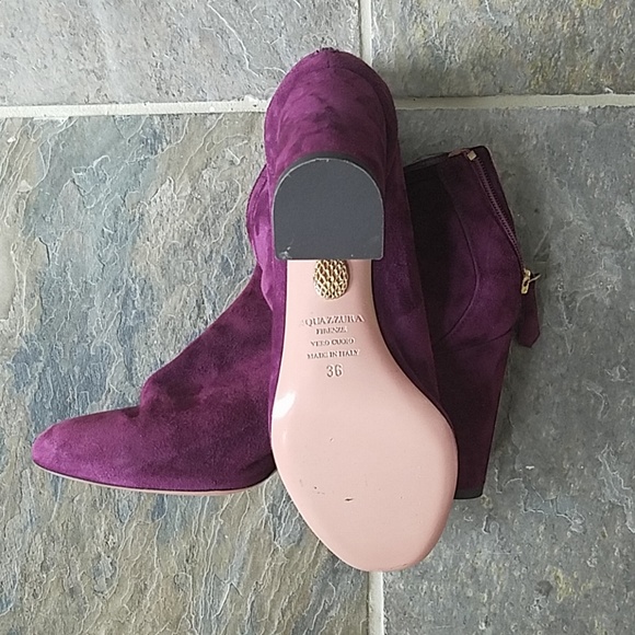 NWOB Aquazzura Firenze Purple Bootie (36) - Picture 6 of 7